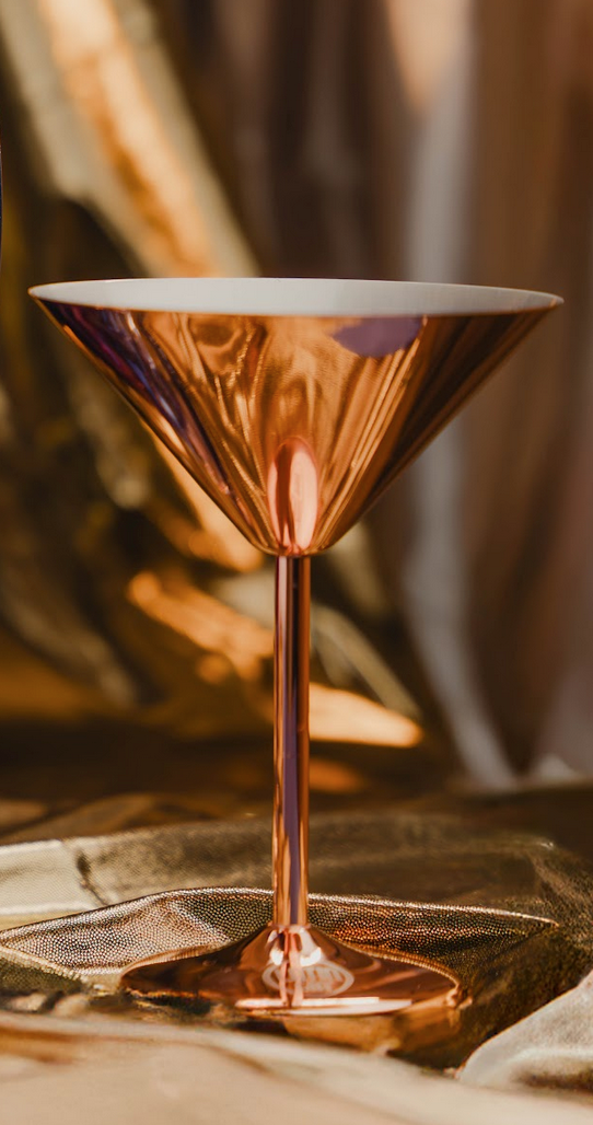 Copas de Martini con ginebra latina (juego de 1)