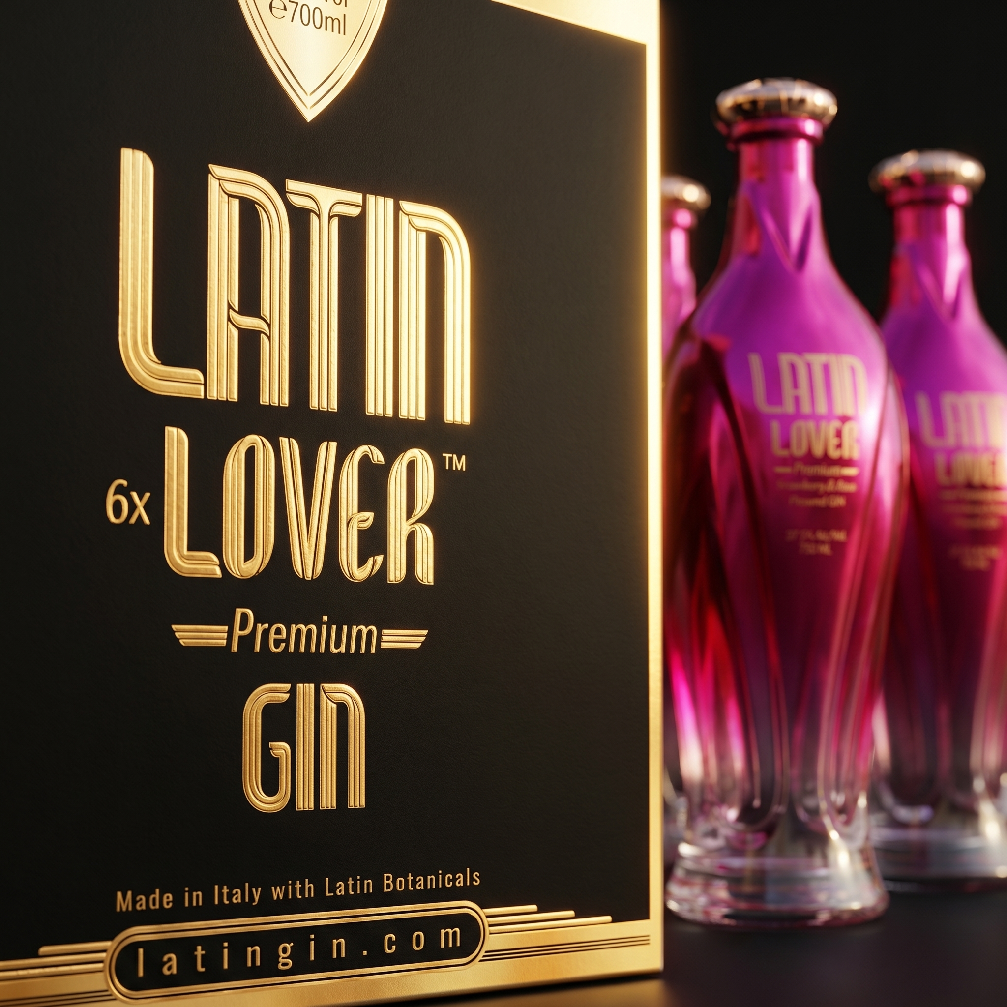 Latin Lover Gin – 6 flasker i kasse